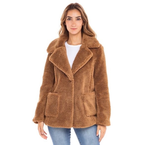Sebby Collection M S Teddy Sherpa Coat Jacket